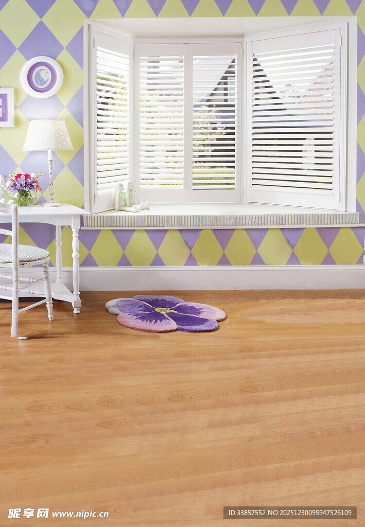 温馨室内木地板及装饰场景