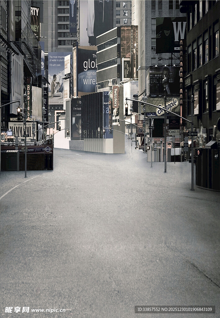 城市街道空旷景象