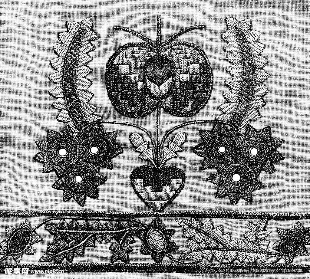 复古刺绣图案设计