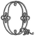 复古铁艺字母O装饰图案