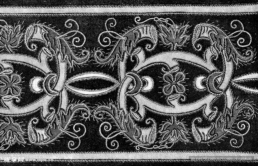 黑白花纹装饰图案