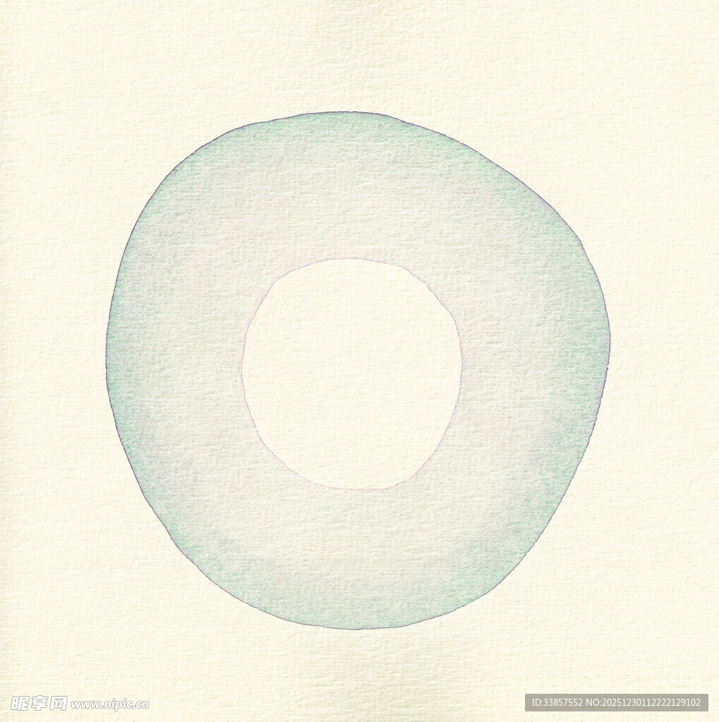 淡蓝色水墨圆环艺术图案