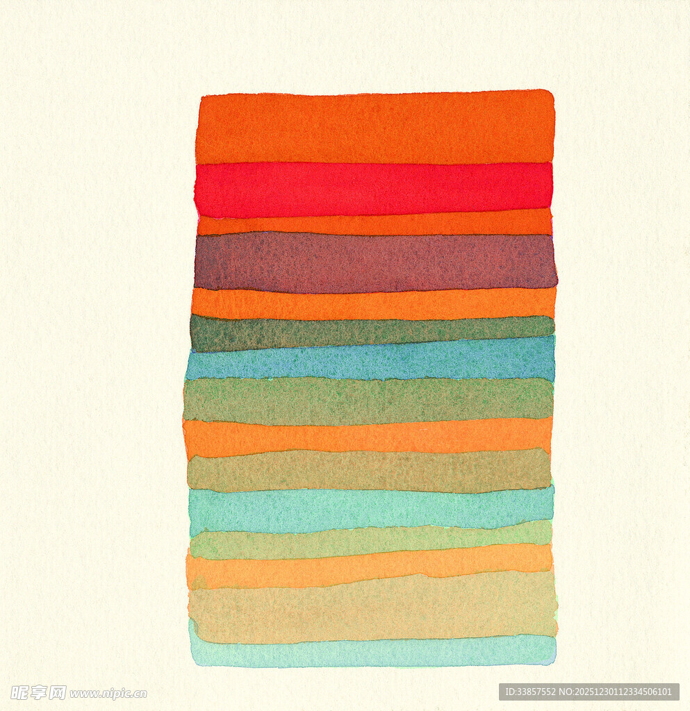 多彩叠放的织物