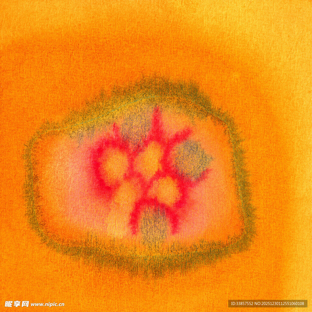 抽象水彩花朵图案