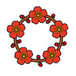 梅花花环图案