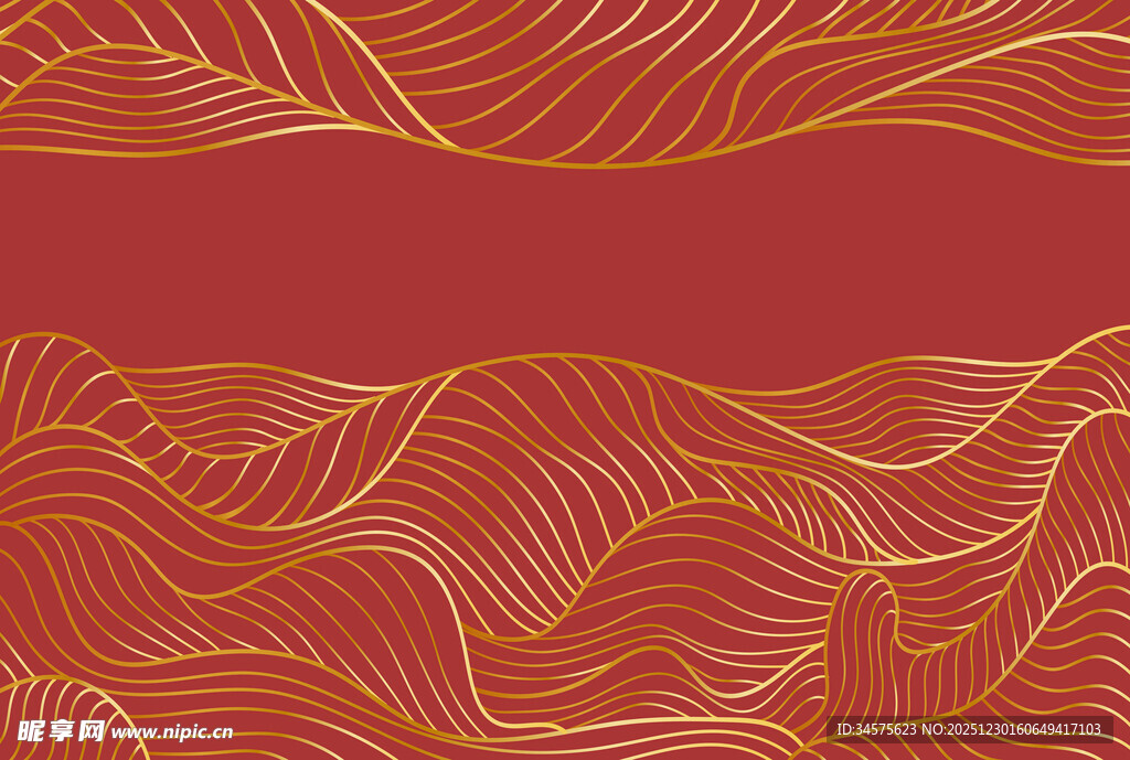 金色曲线背景