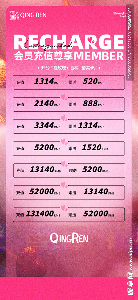 充值套餐价目表海报