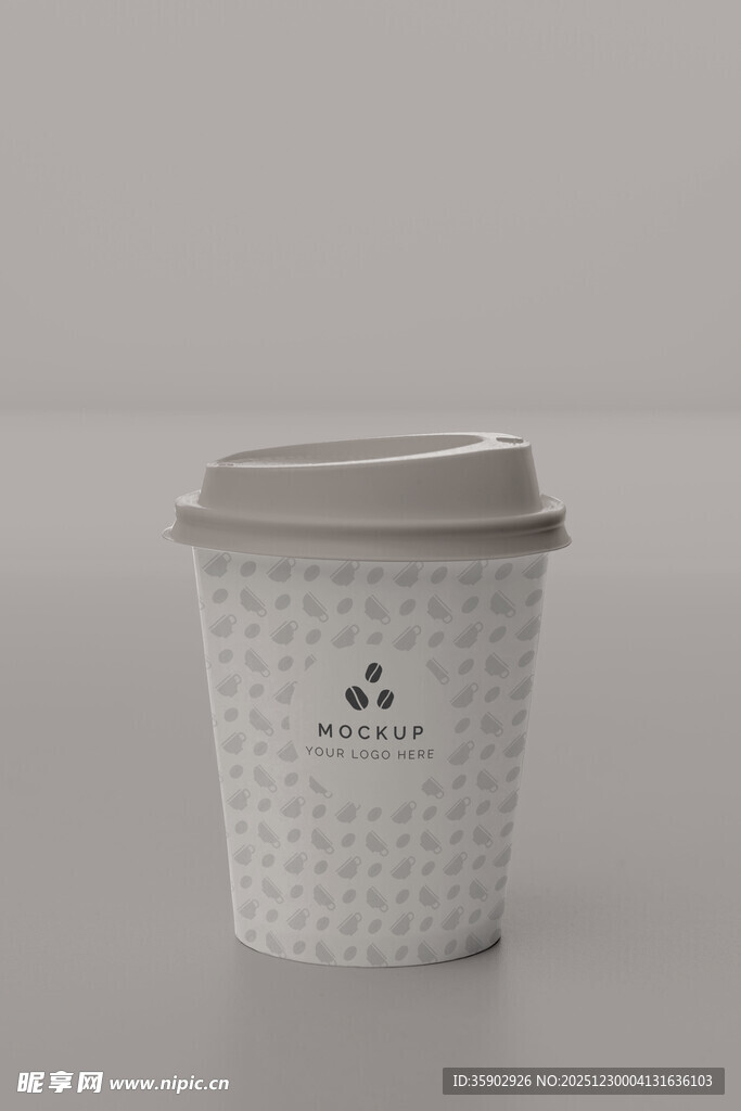 简约白色带点纹咖啡杯