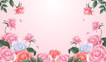 玫瑰花卉边框