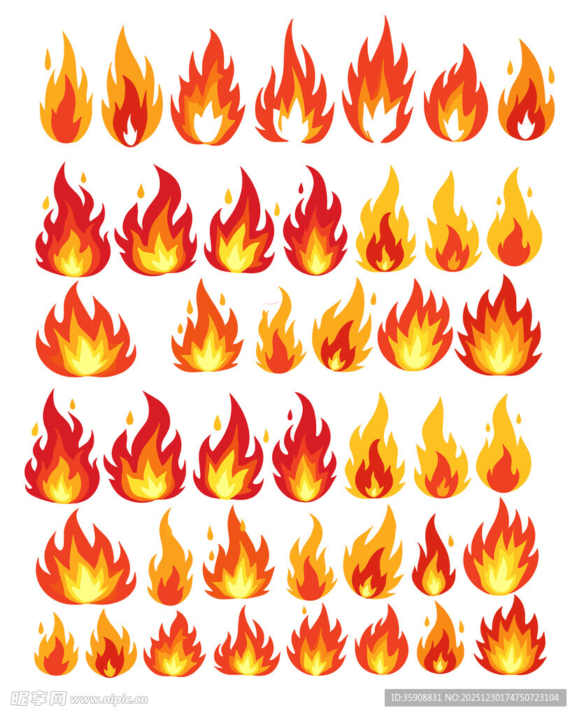 卡通火焰