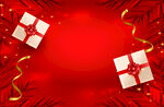 红色礼物背景