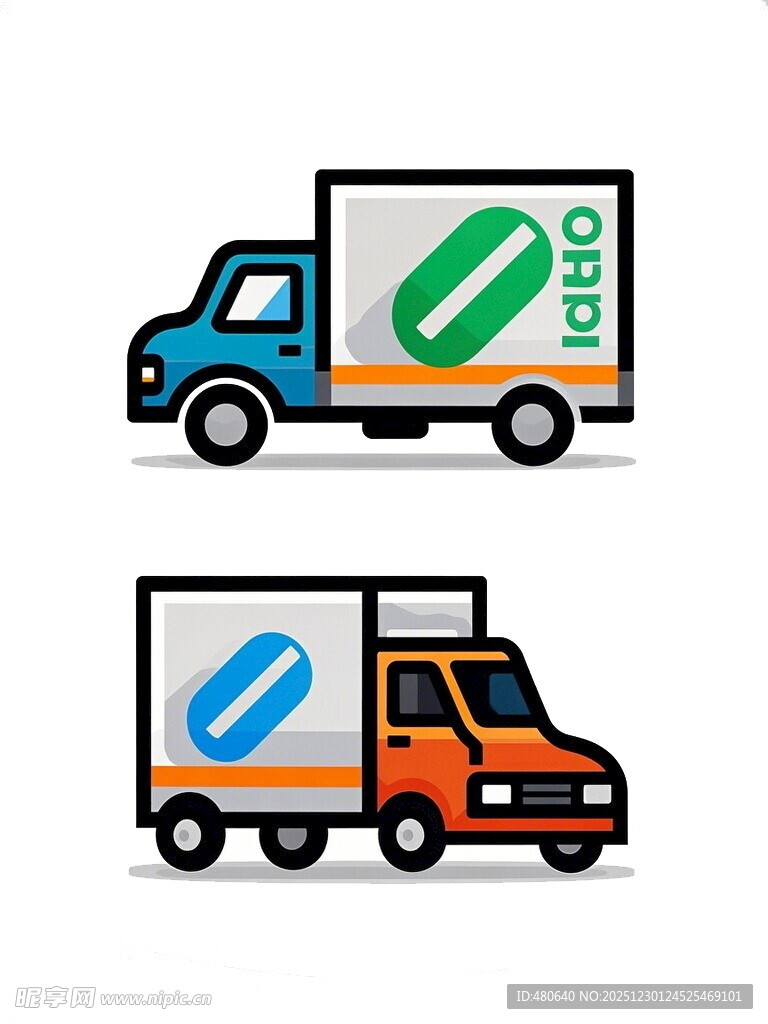 物流运输车辆图标设计