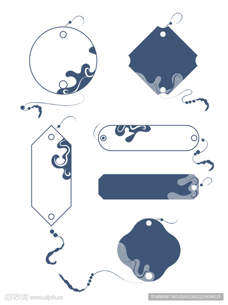 简约风创意吊牌设计元素