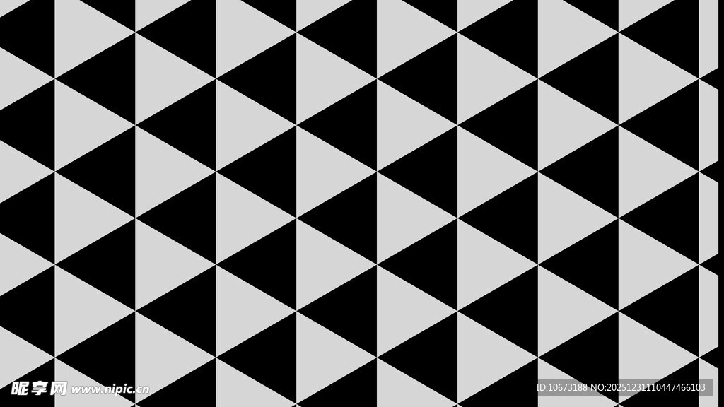 黑白三角几何图案背景