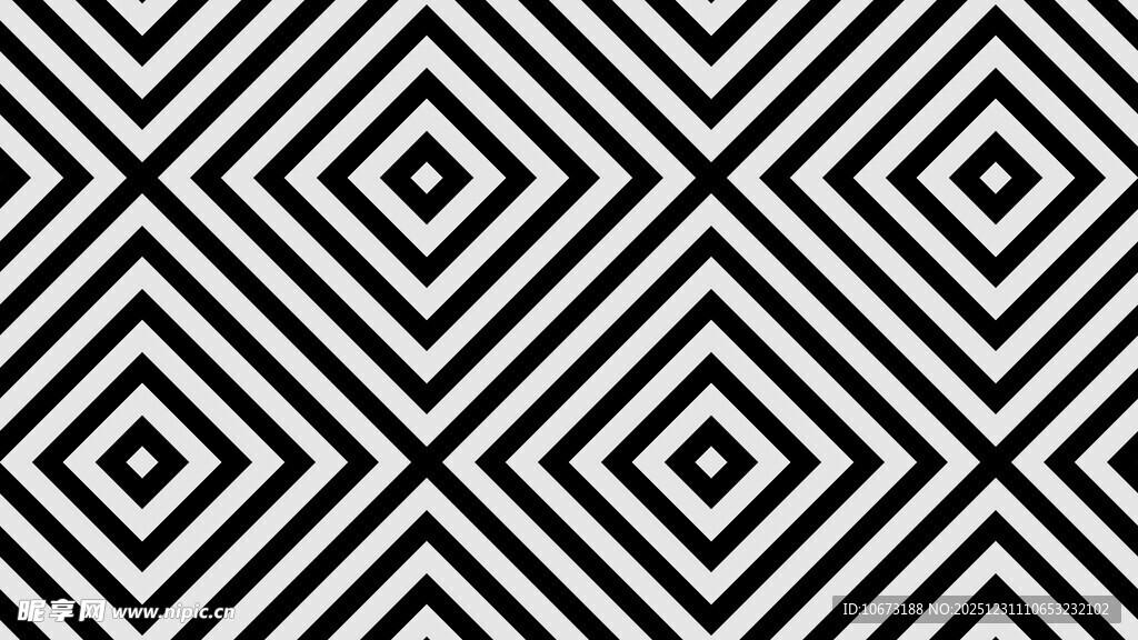 黑白几何菱形图案纹理