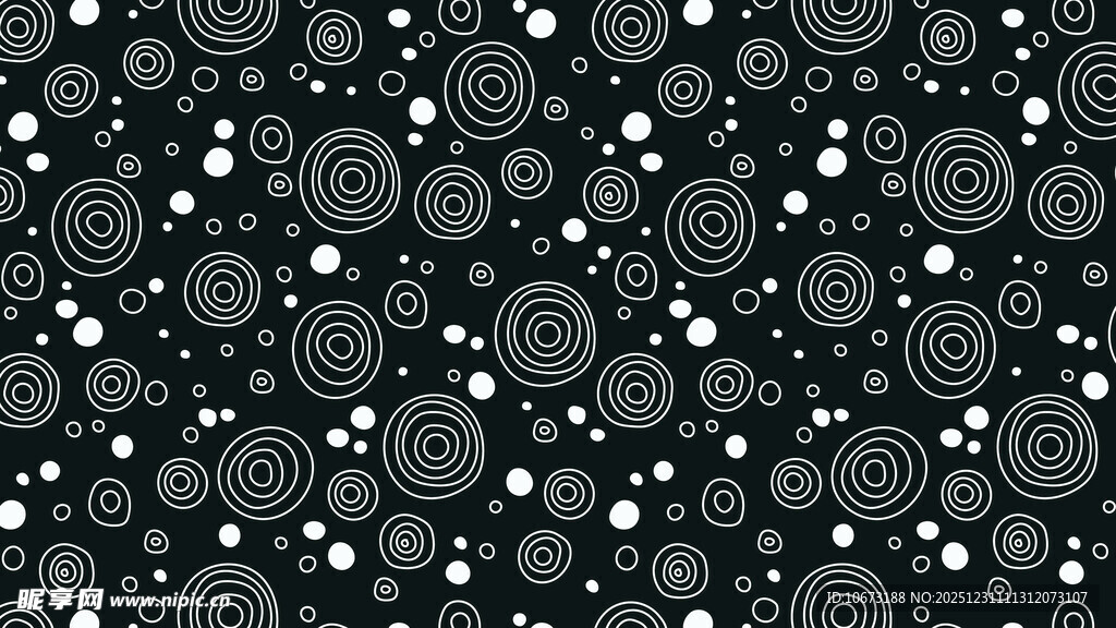 黑色螺旋圆点图案背景