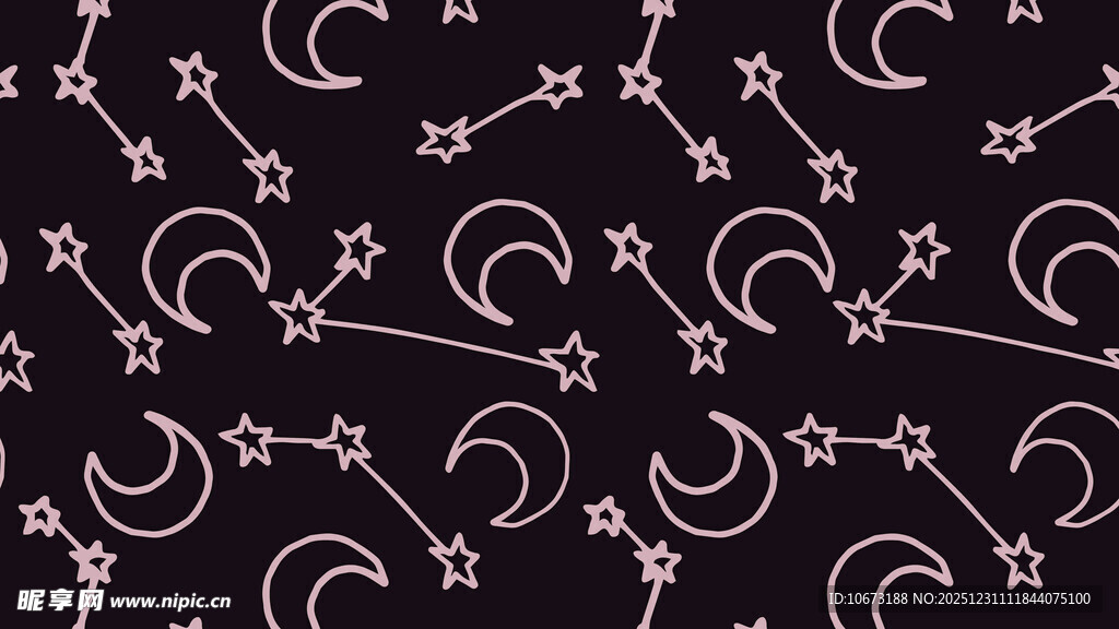 星空元素无缝图案设计