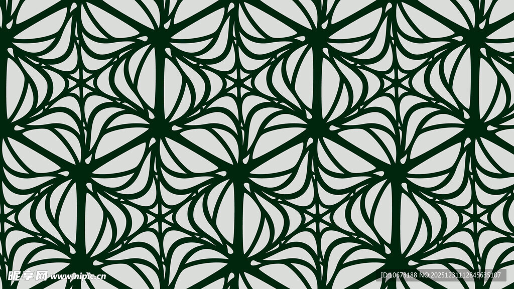 几何星形黑白花纹图案