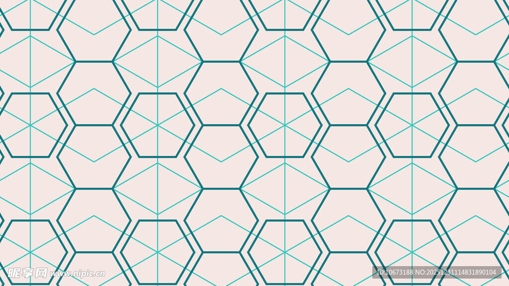 几何六边形无缝图案背景