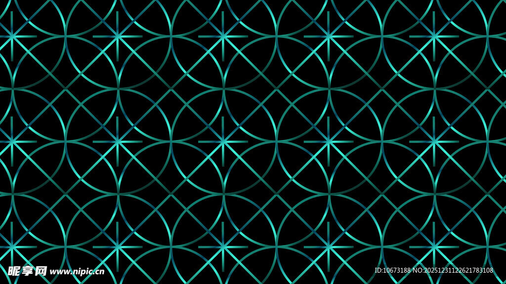 蓝绿色几何图案背景