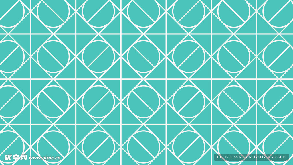 蓝绿色几何图案背景