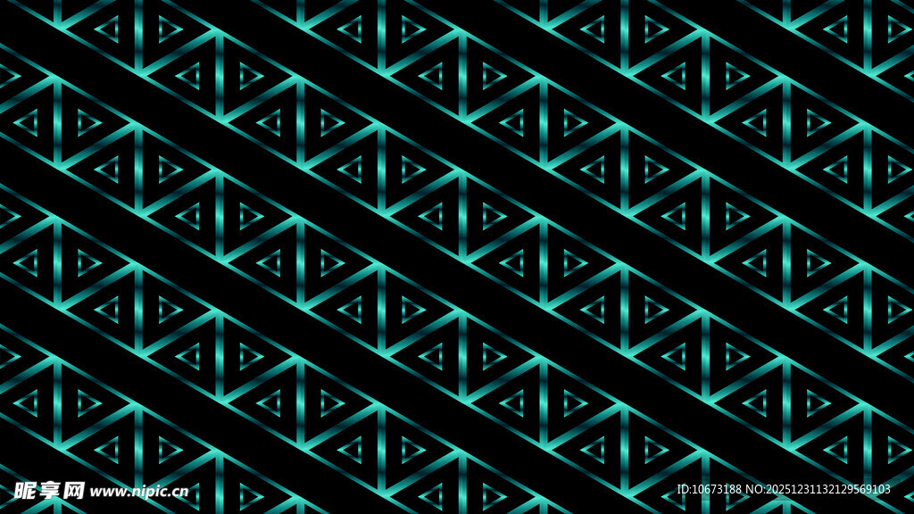 蓝绿相间几何条纹图案