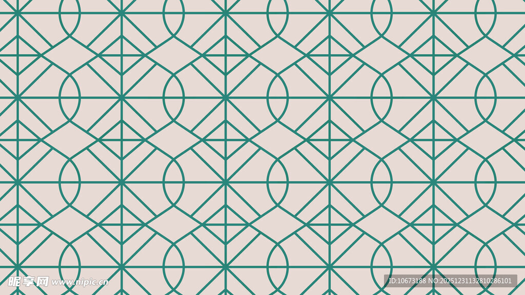 几何线条交织的简约图案