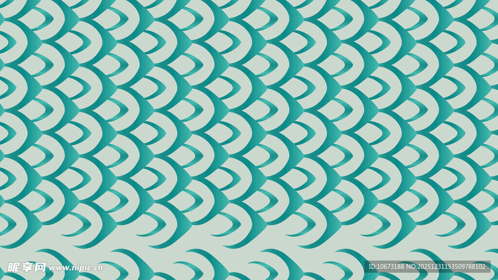 蓝绿色螺旋花纹图案
