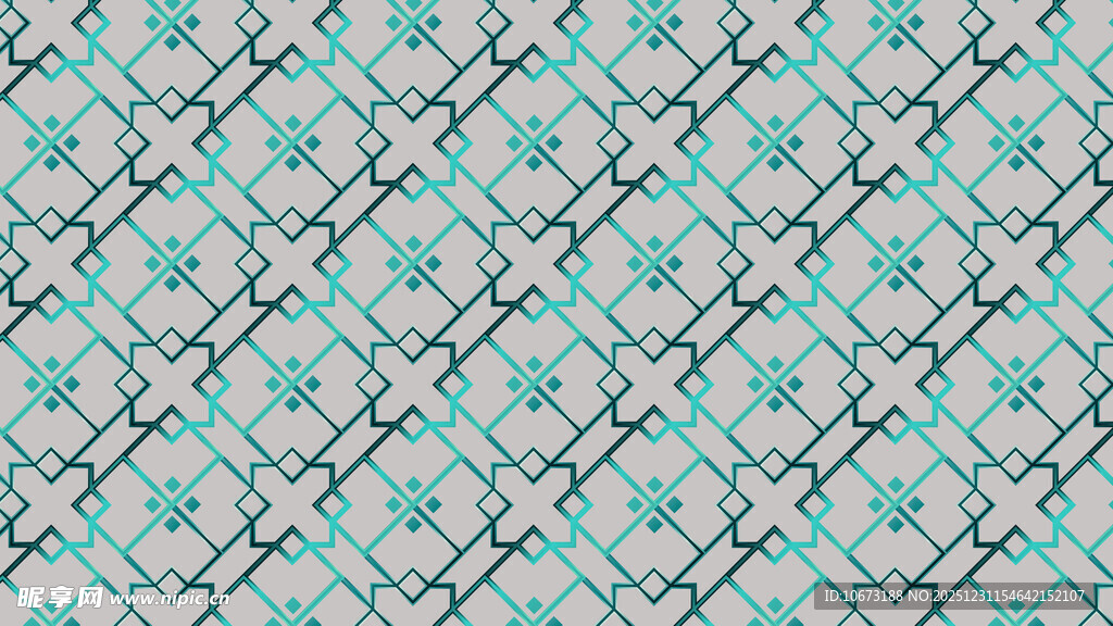 蓝绿色几何图案纹理背景