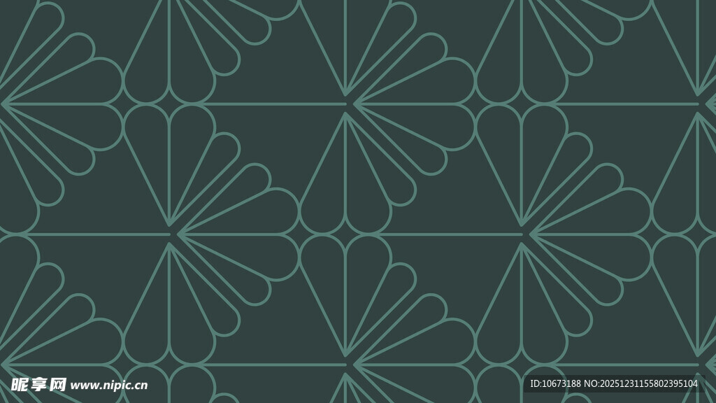 几何线条构成的简约花纹图案