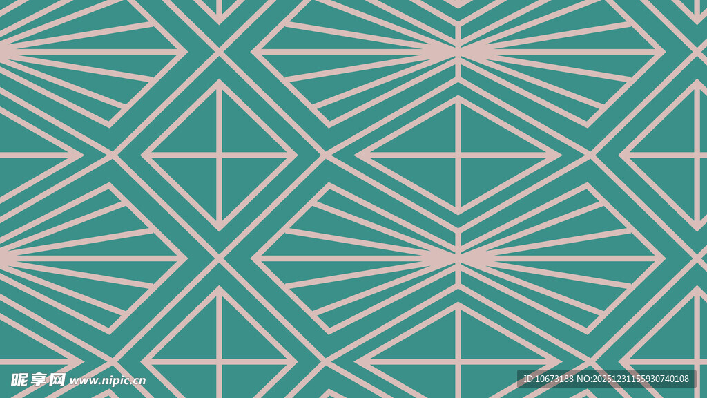 几何线条构成的清新图案