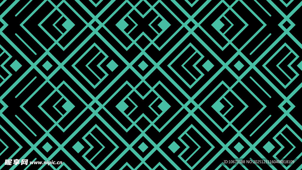 蓝绿色几何图案背景