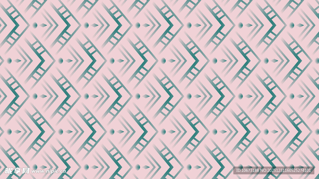 几何波浪纹粉色背景图案