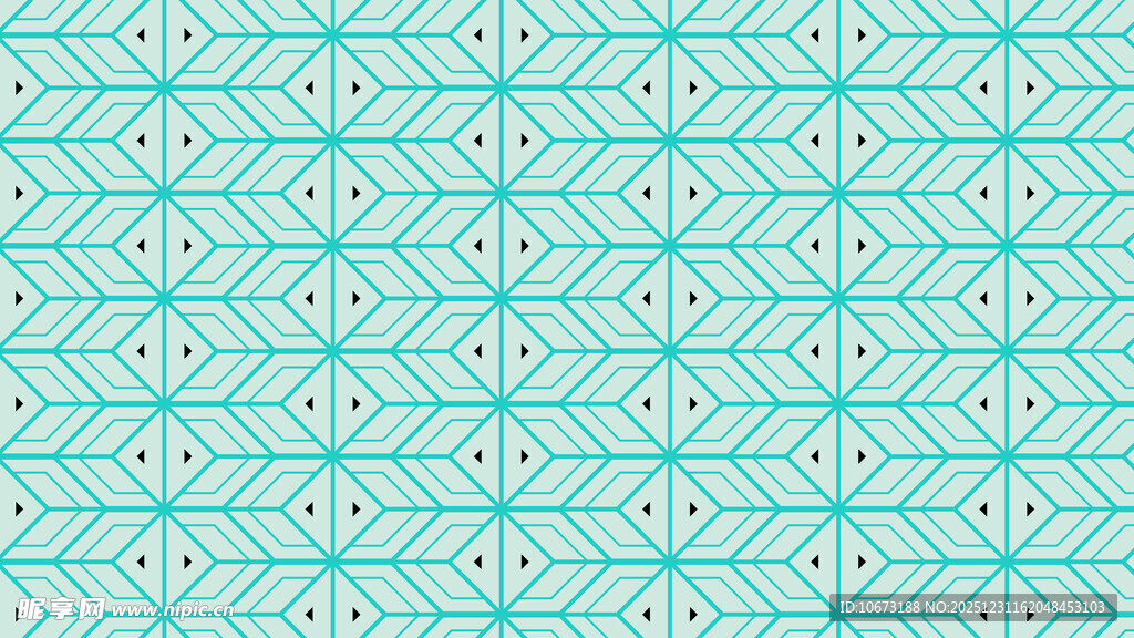 蓝绿色几何图案背景