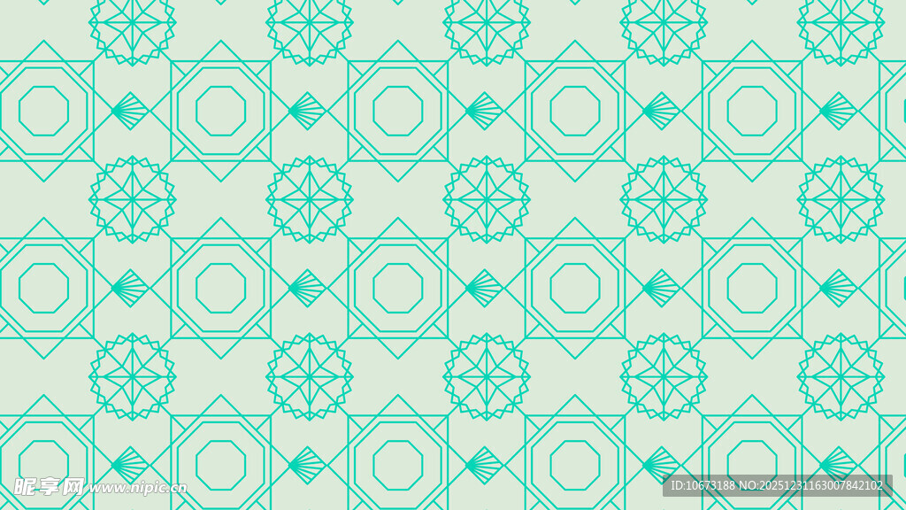 浅绿色几何图案背景