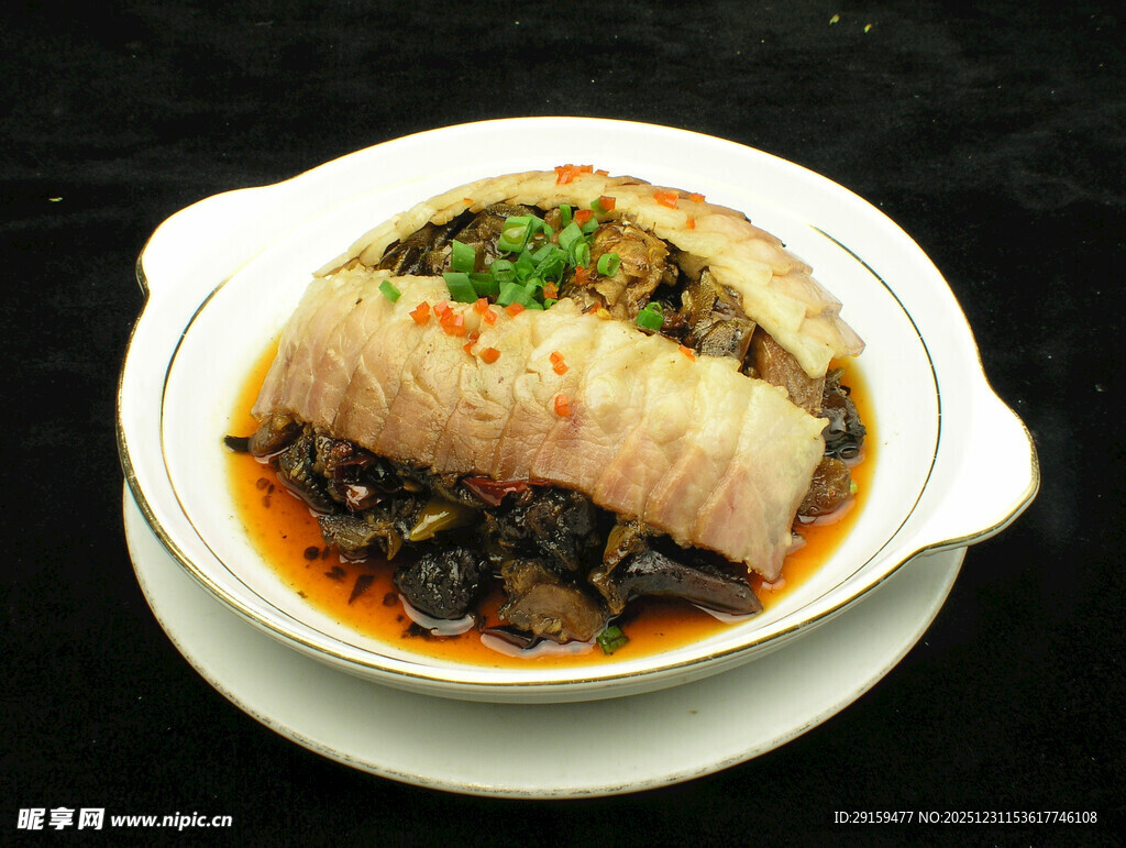 梅菜扣肉美食特写