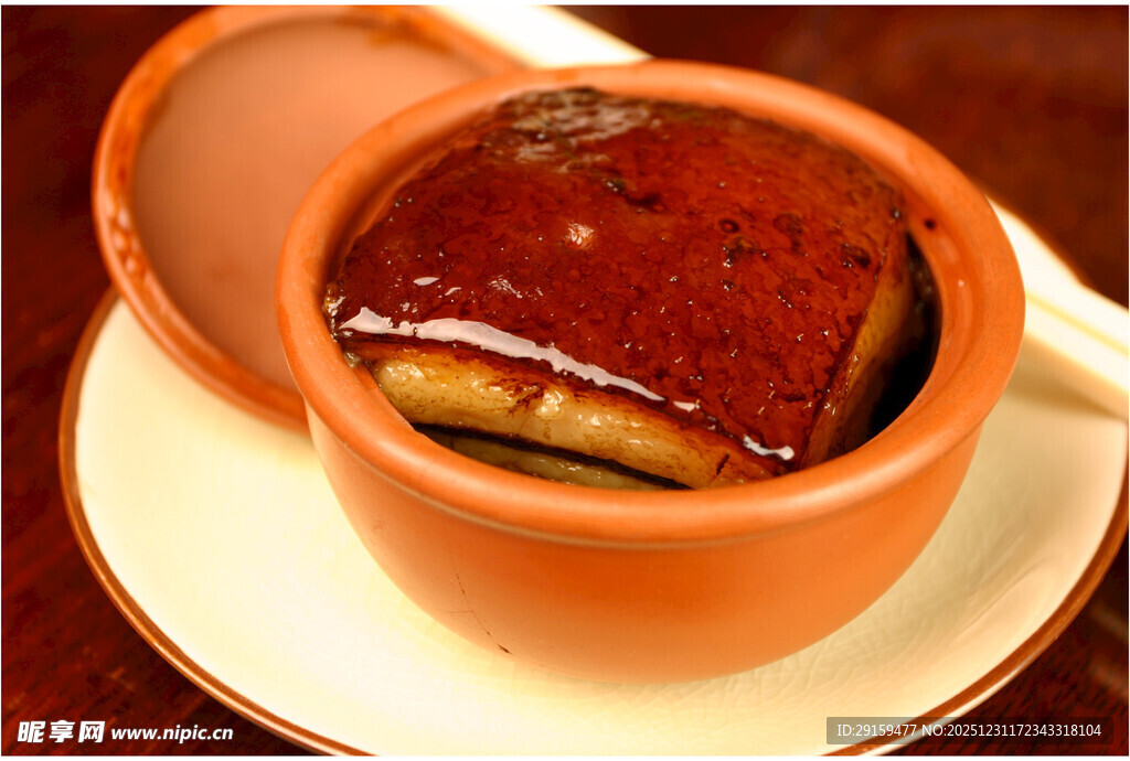 陶制容器中的美味炖物