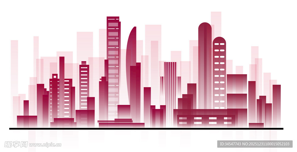 城市天际线剪影