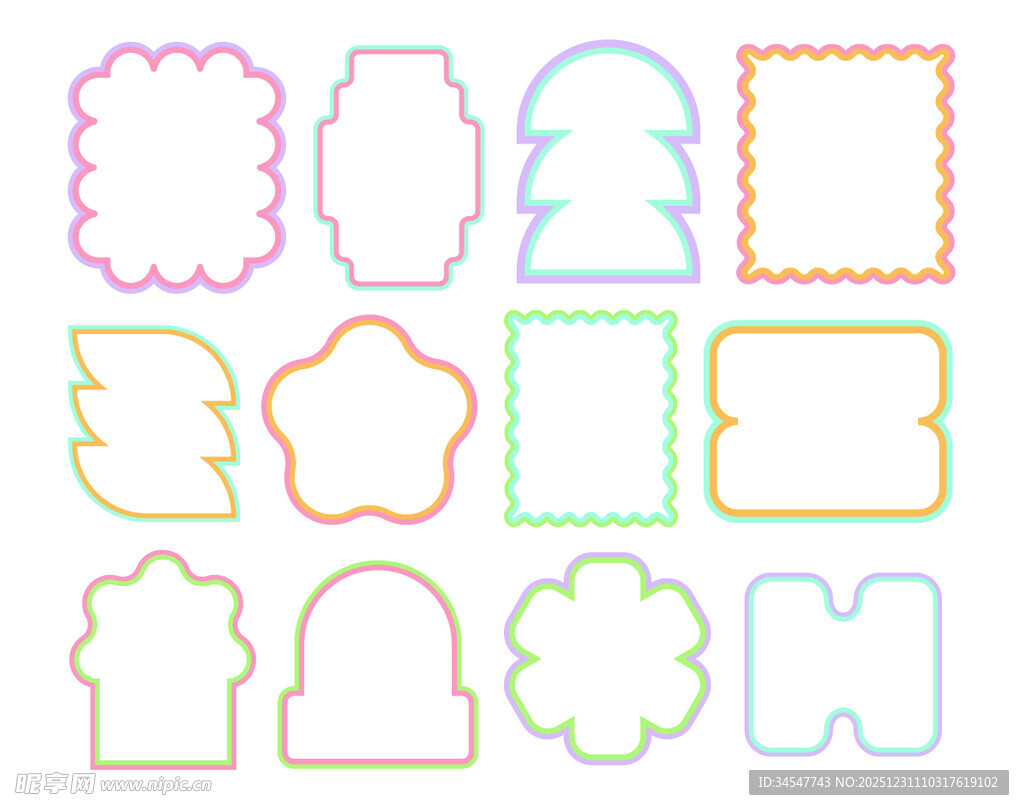 多彩创意边框图案集合