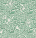 浅绿色海浪花朵纹理图案