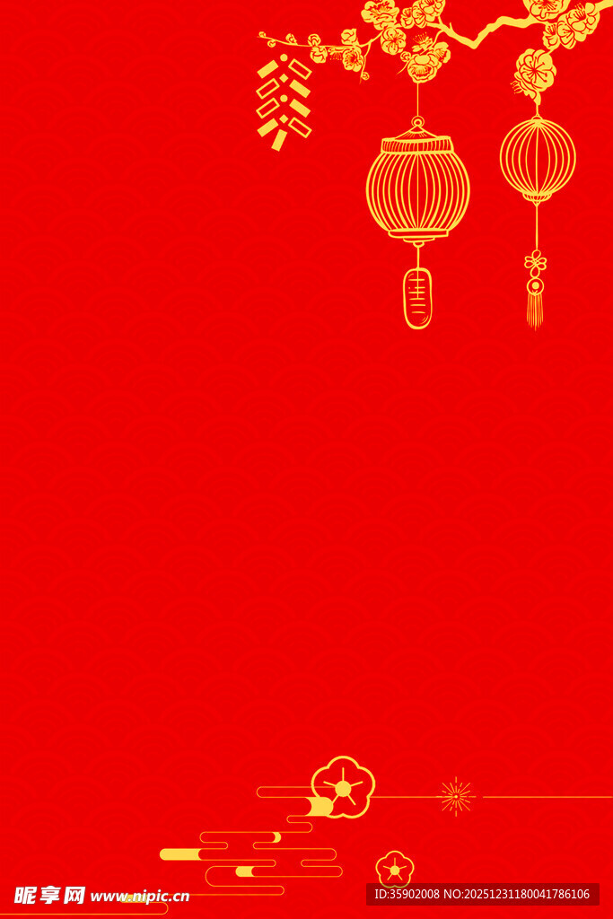 喜庆红色春节背景图