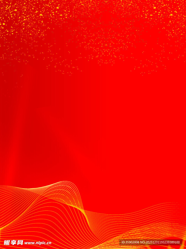 红色渐变波浪背景图