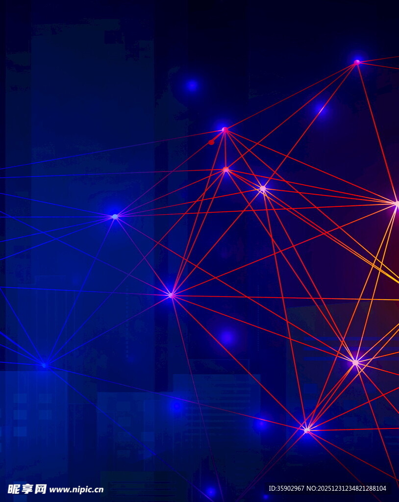 科技感网络连接效果画面