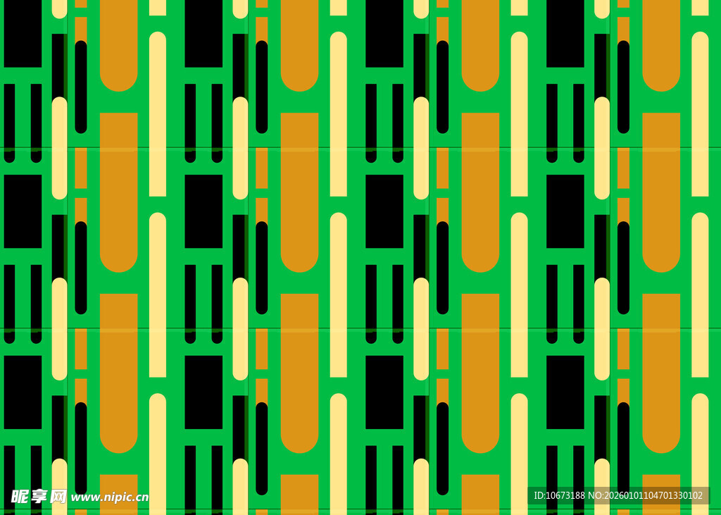 绿黄相间条纹几何图案