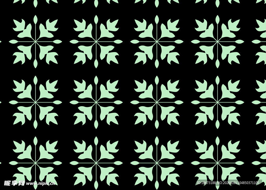 几何雪花图案装饰纹理