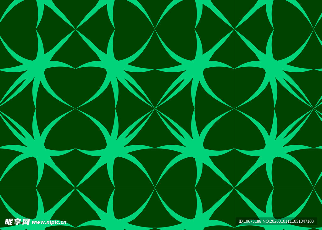 绿色星形几何图案背景