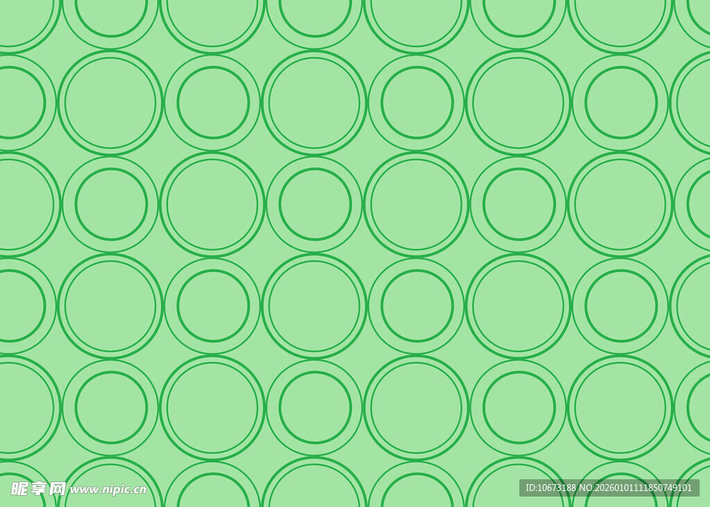 浅绿色圆圈无缝背景图案