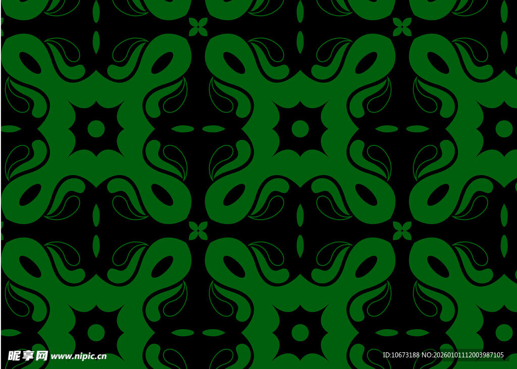 绿色几何图案无缝背景