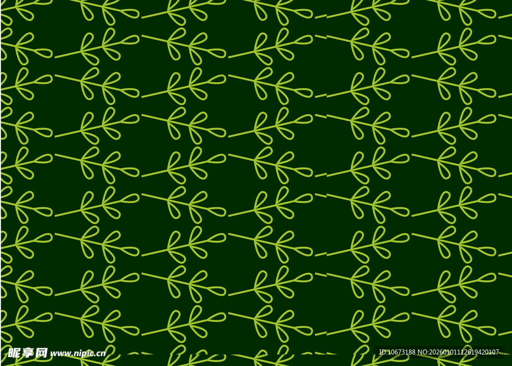 绿色几何植物纹理图案