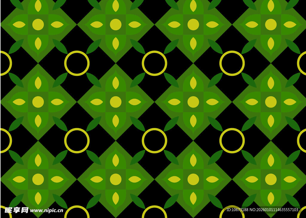 绿色菱形几何图案背景